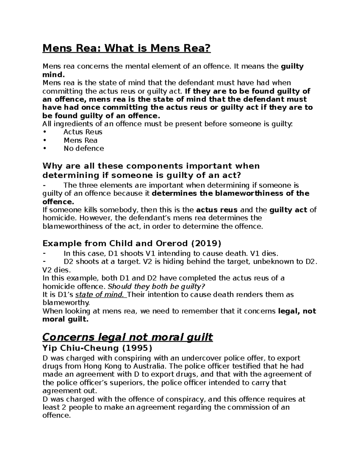 Mens Rea What is Mens Rea Mens Rea What is Mens Rea? Mens rea