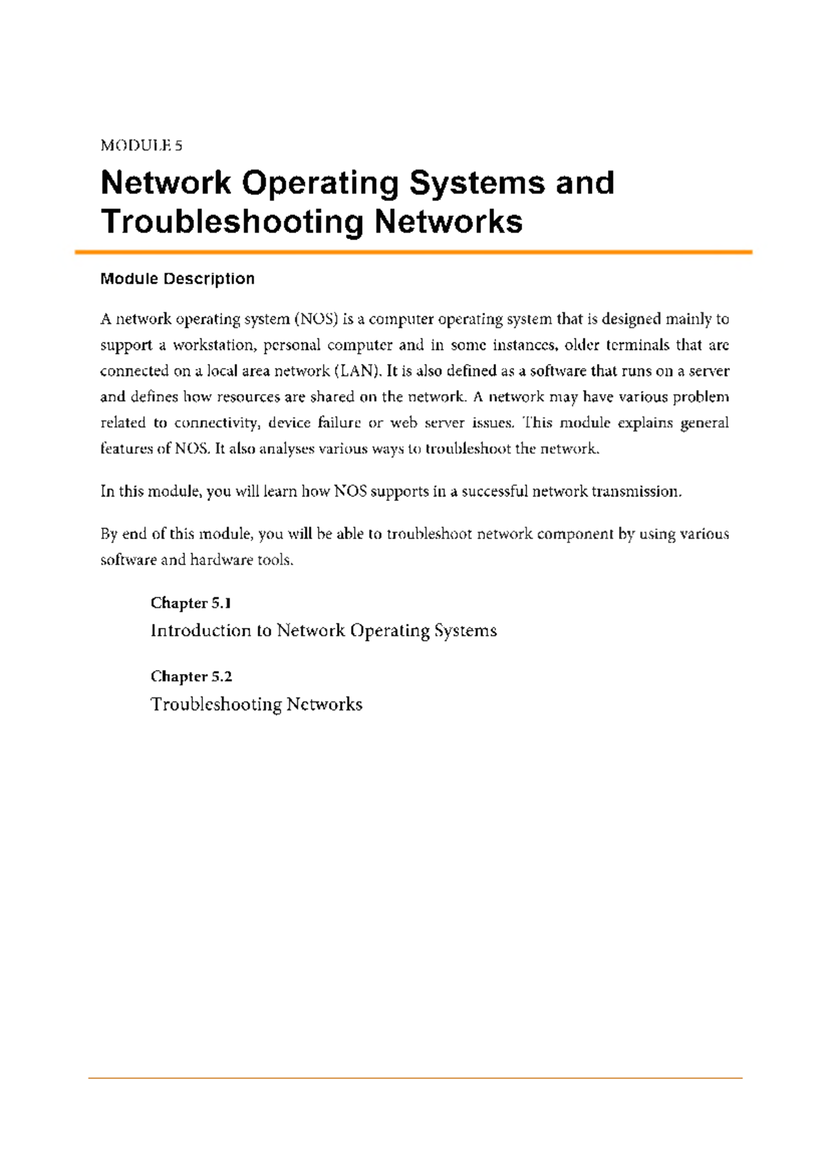 Network operating system and troubleshooting networks 1 - ® Aim To ...