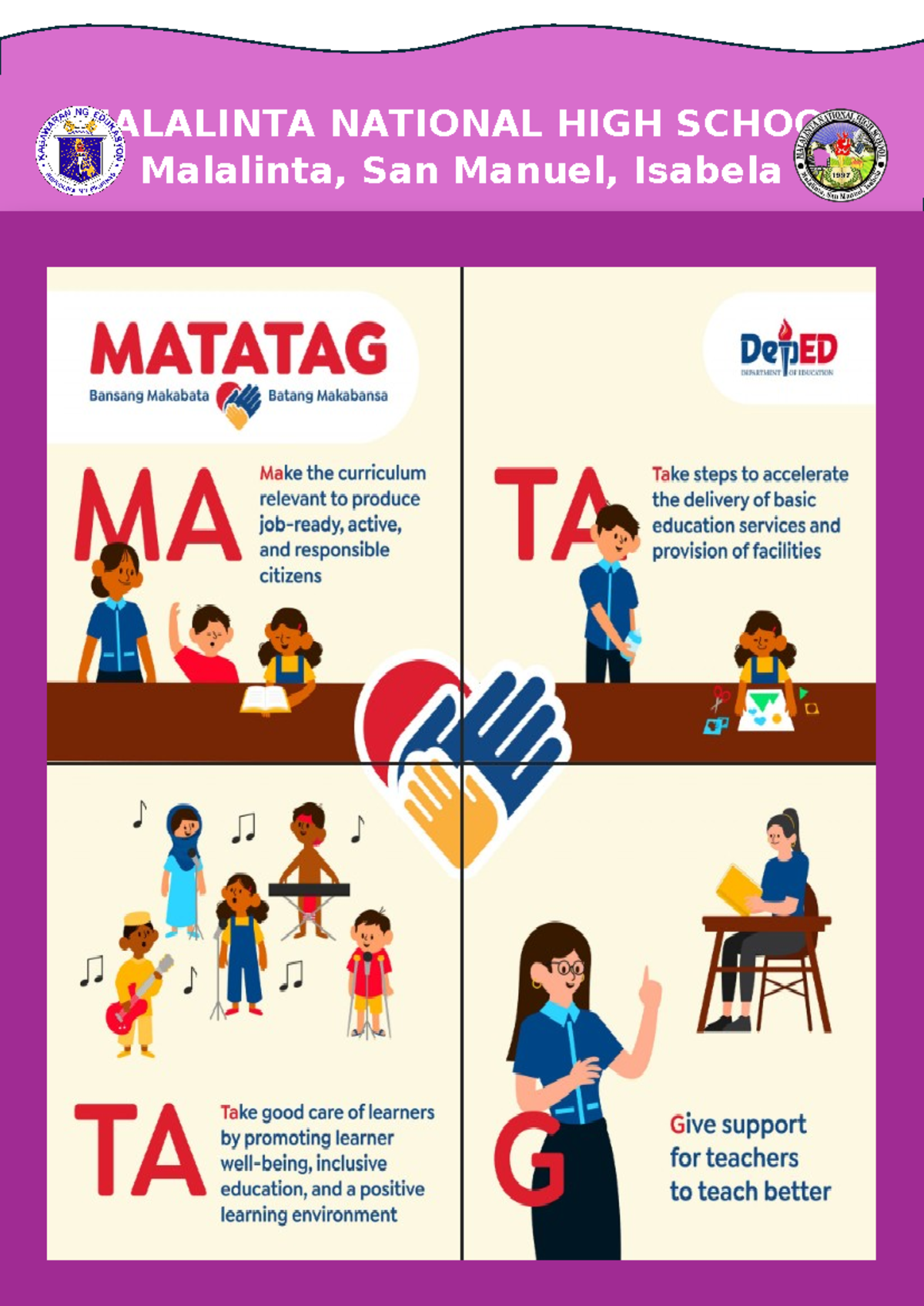 Deped-matatag-personalized - Bachelors Secondary Education, Mathematics ...