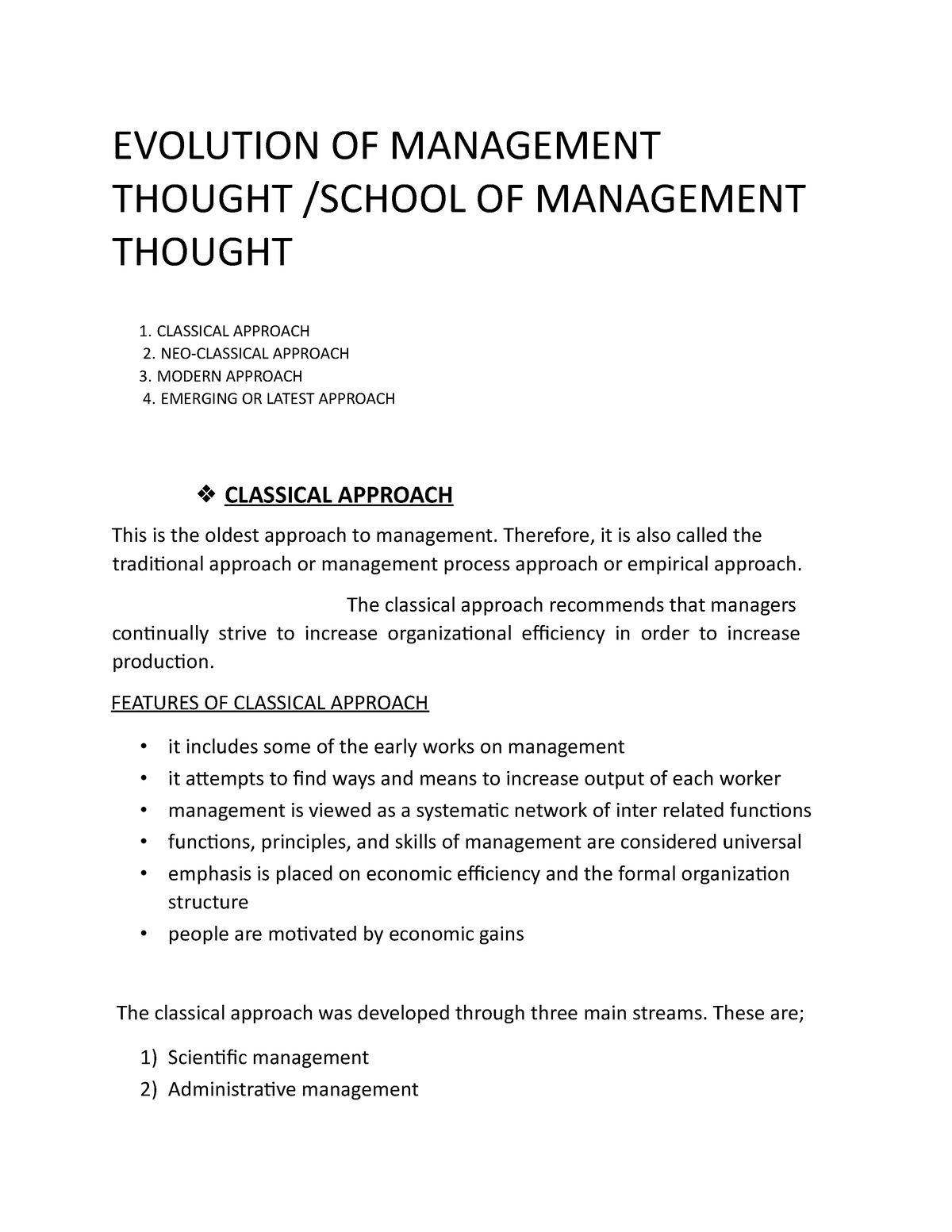 administrative management school of thought