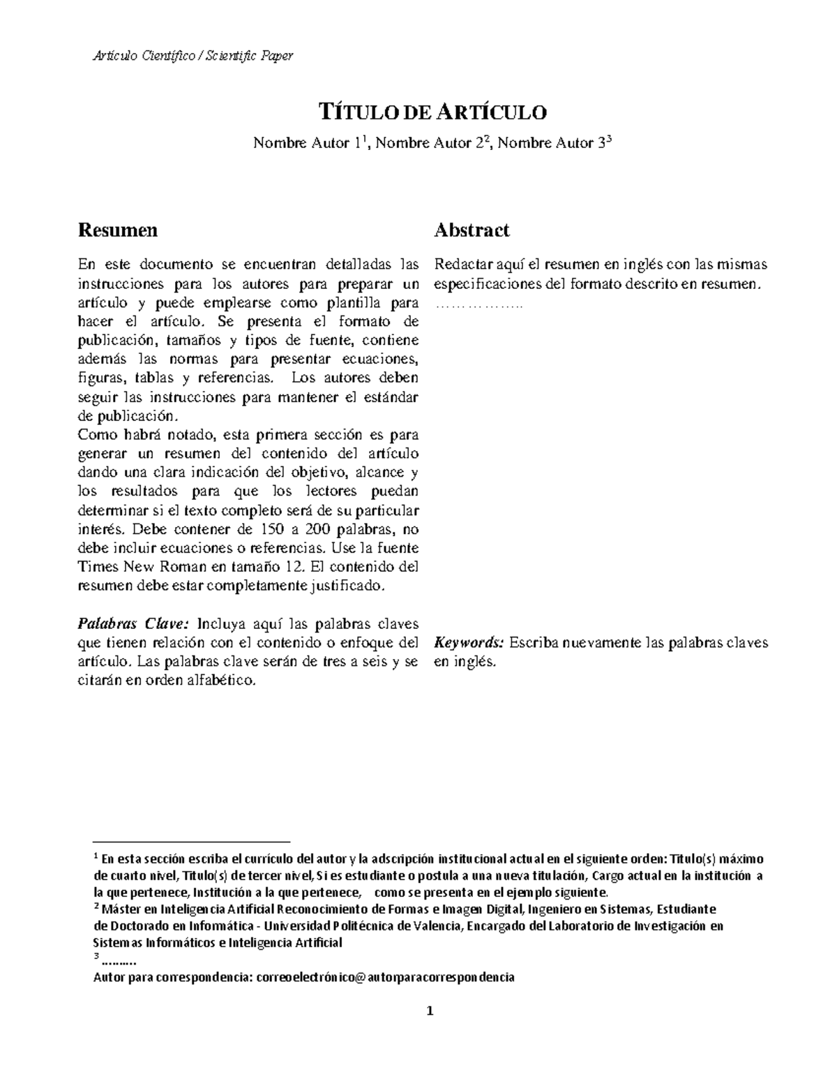 Plantilla para articulos 2 uce - Artículo Científico / Scientific Paper ...
