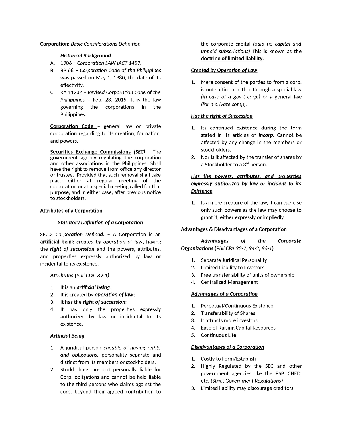 CFAS WEEK 1-2 - It Includes WEEK 1 And WEEK 2 Of CFAS BSA Accounting ...