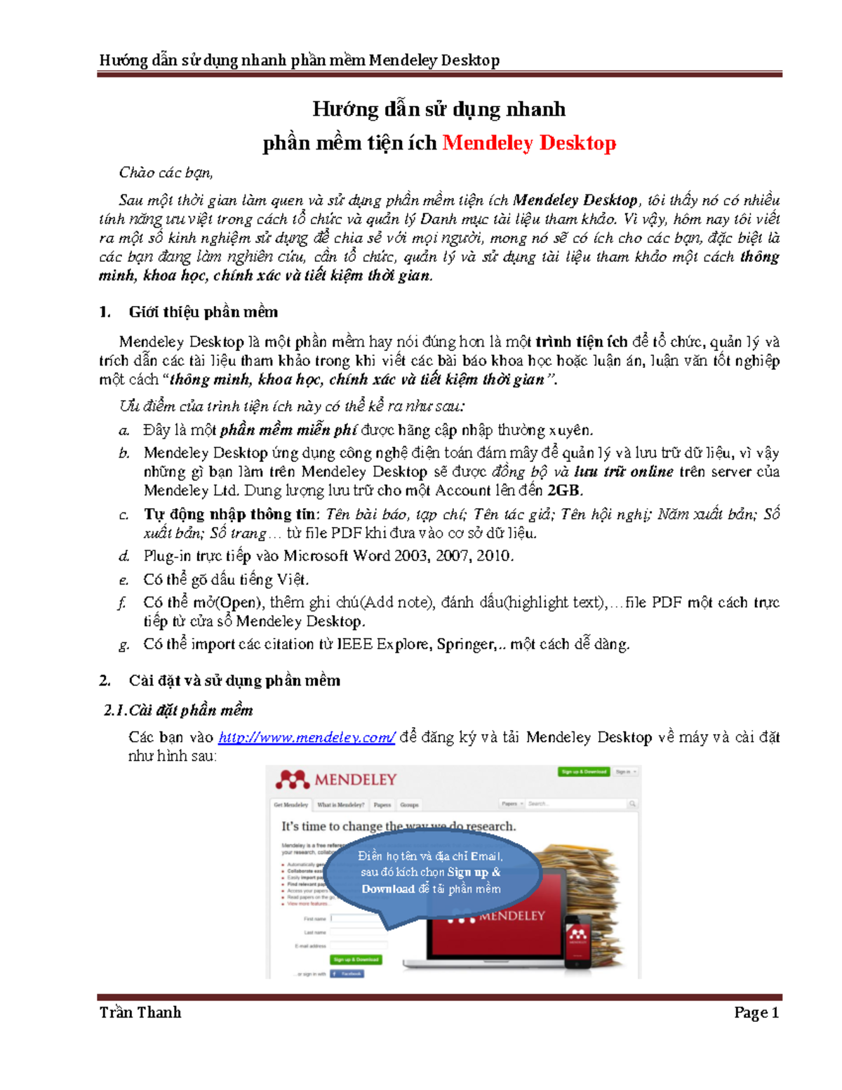 Huong dan su dung Mendeley Desktop Marketing Studocu