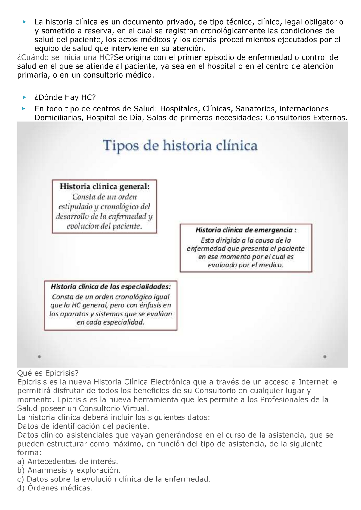 Tipos De Historia Clinica La Historia Clínica Es Un Documento Privado 6011