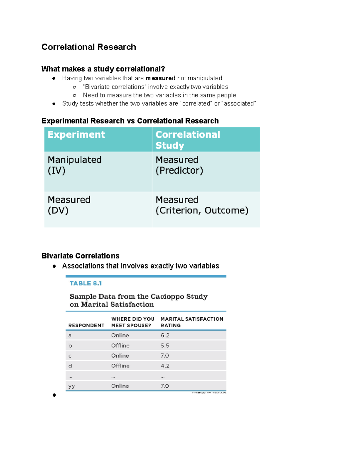 PS-295 Week 8. Correlational Research - Correlational Research What ...