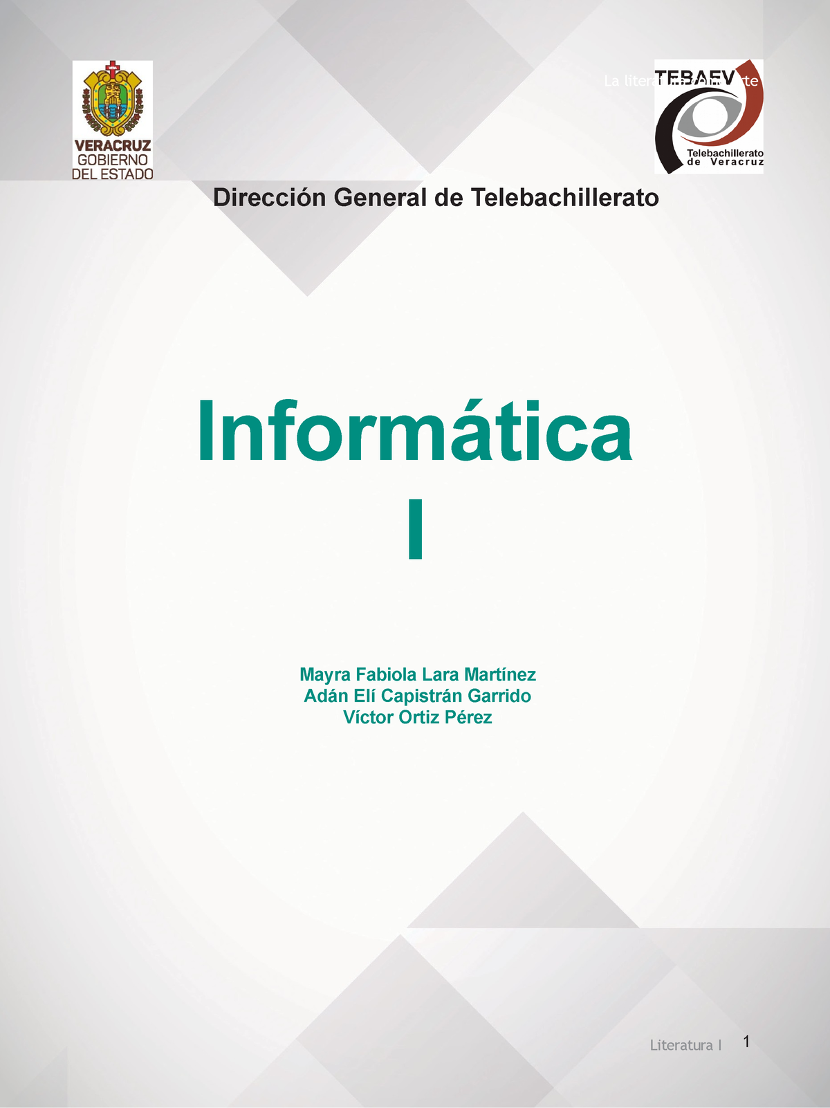 Informática I 2018 2019 Bloque 1 Convertido Dirección General De Telebachillerato Informática 0012