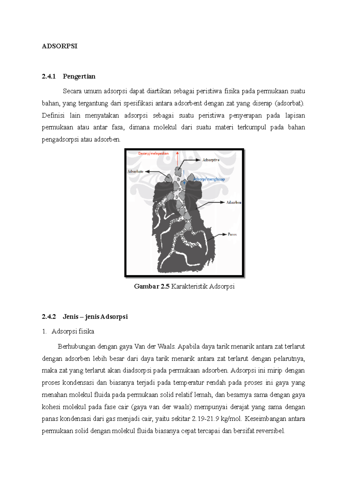 Adsorpsi - ADSORPSI 2.4 Pengertian Secara Umum Adsorpsi Dapat Diartikan ...