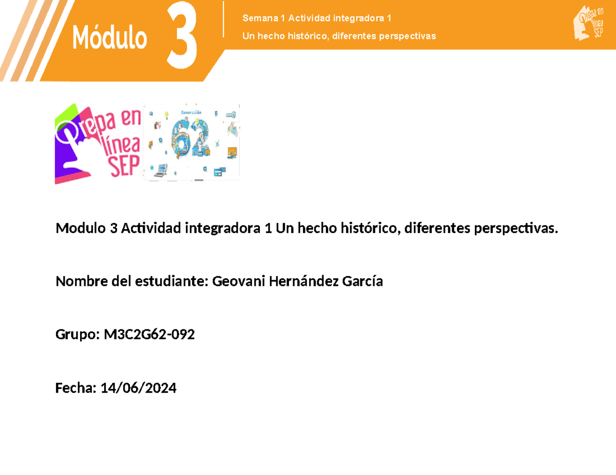 Hernandez Garcia Geovani M3S1AI1 - Modulo 3 Actividad integradora 1 Un ...