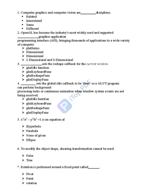 Cs602 - Midterm Solved Mcqs - Cs602-computer Graphics MCQS MIDTERM ...