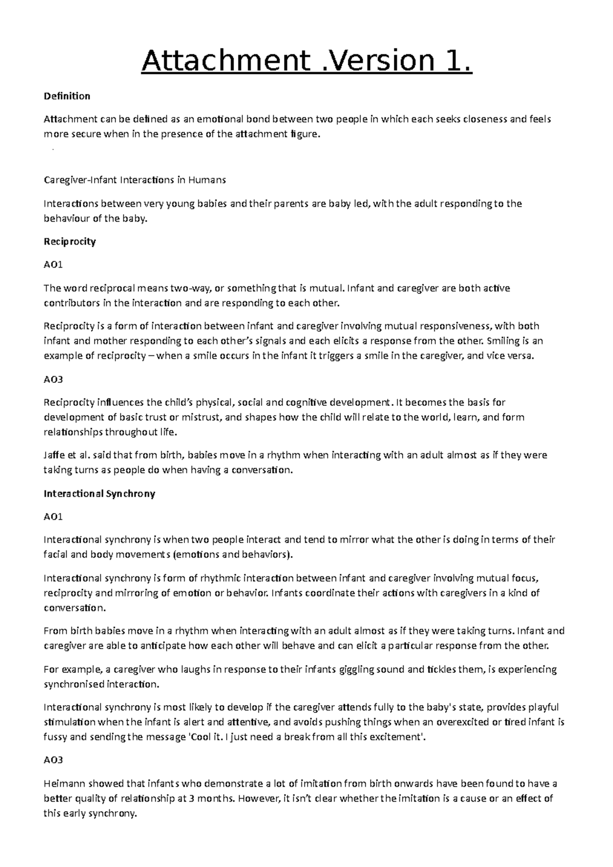 Attachment information Attachment .Version 1. Definition Attachment