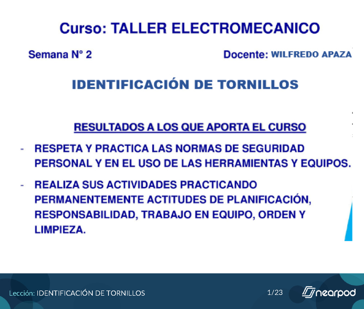 Identificaci%C3%93N+DE+ Tornillos - Electricidad - Interactive video ...