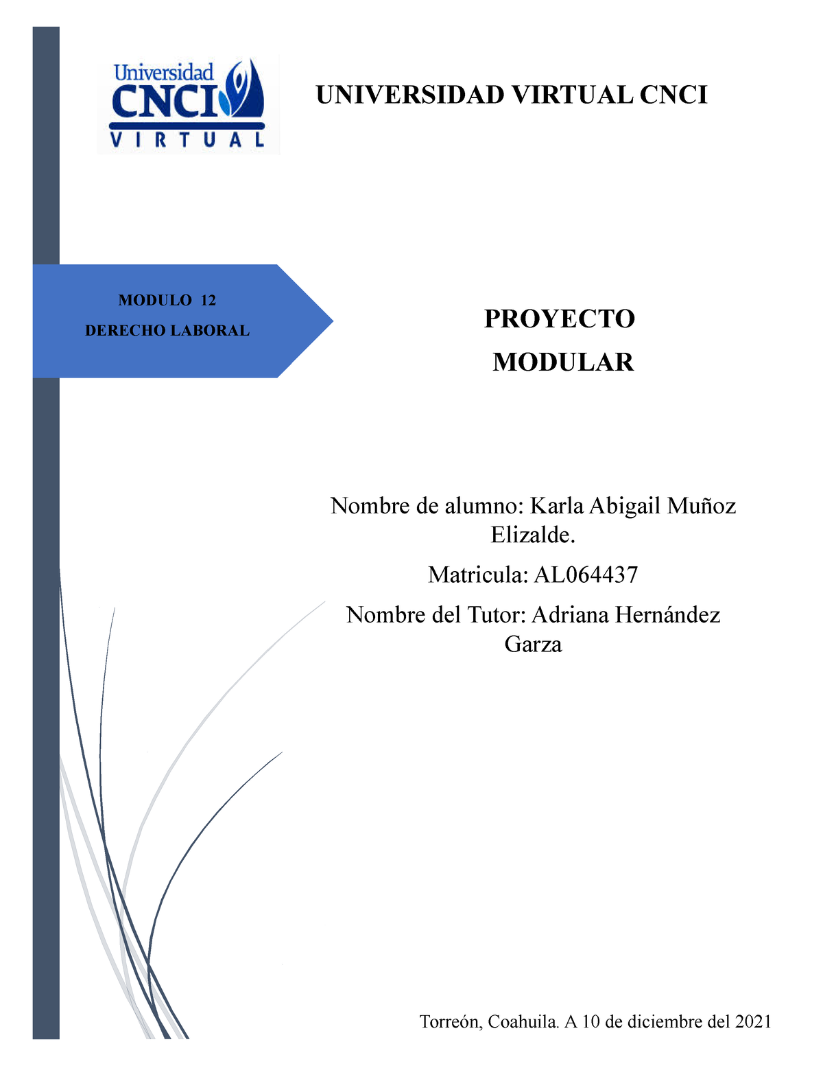 Proyecto Modular - Derecho Laboral - Studocu