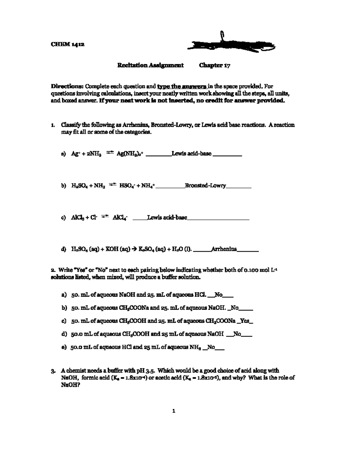 Ch Questions both qualitative and quantitative CHEM 1412 Studocu