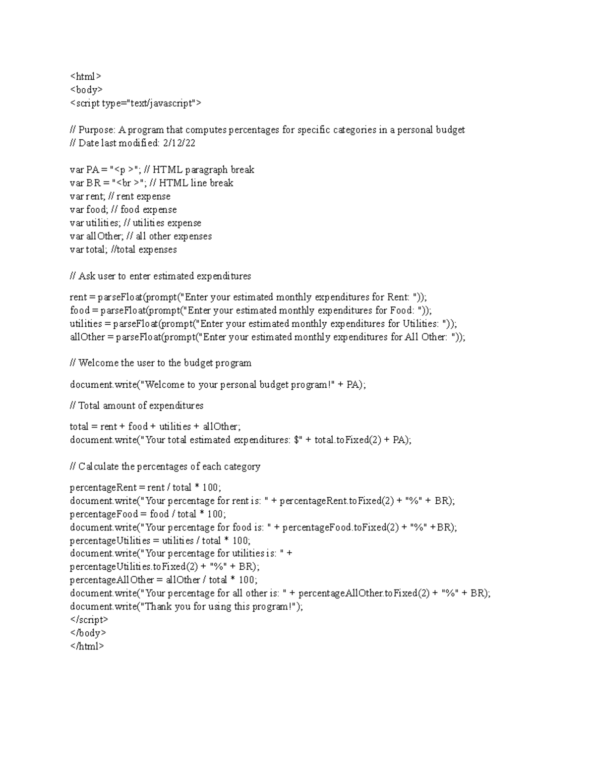 budget-program-purpose-a-program-that-computes-percentages-studocu