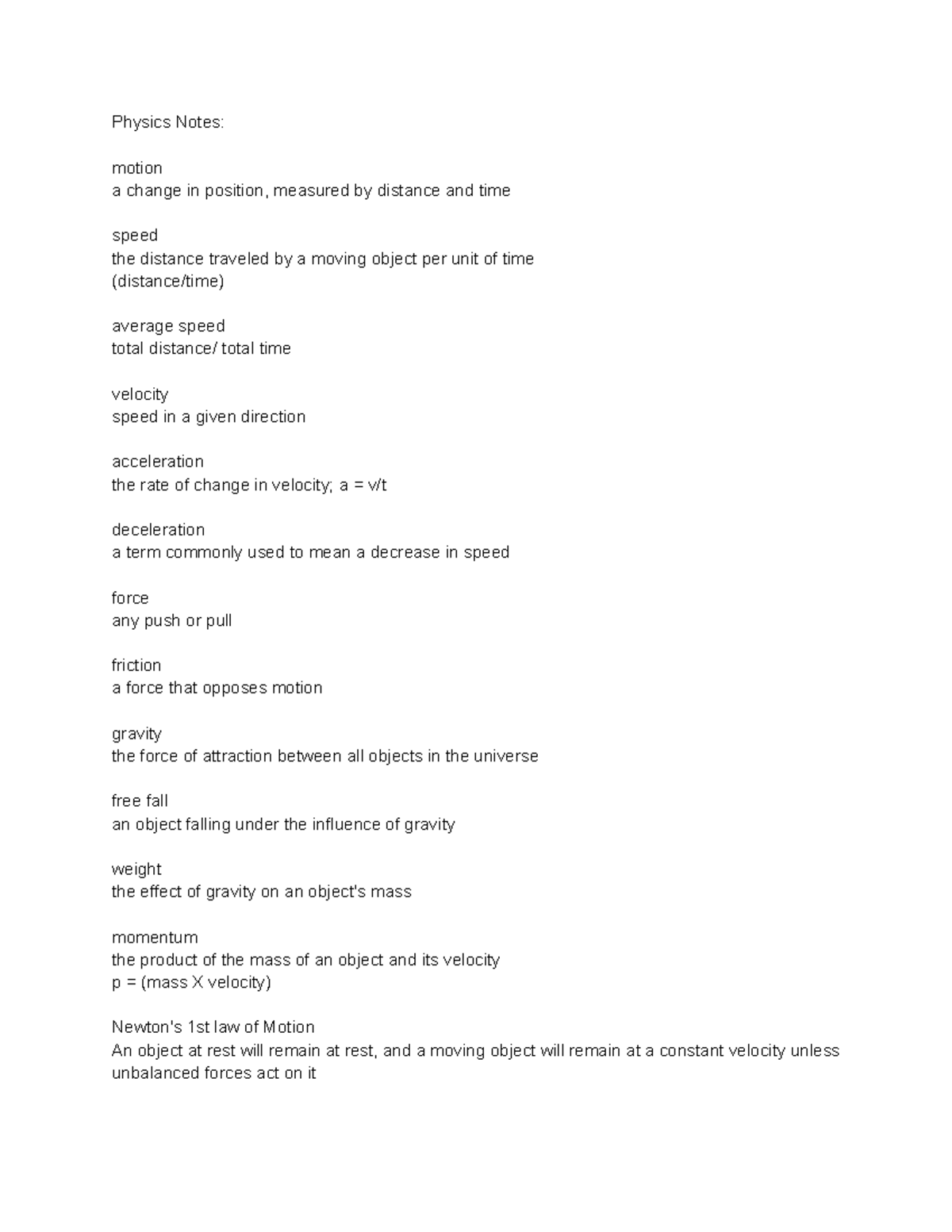 physics-notes-physics-notes-motion-a-change-in-position-measured-by