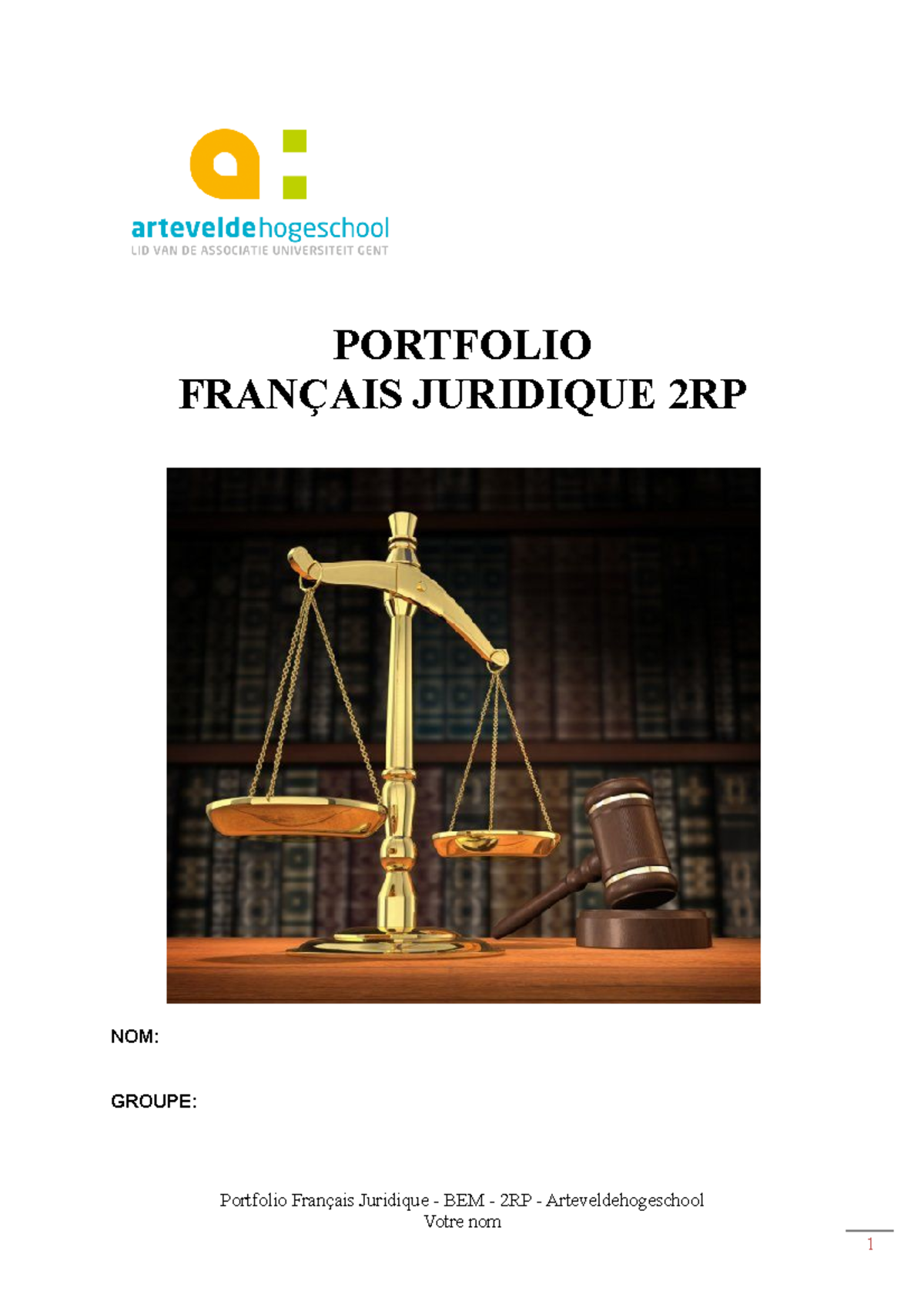 Portfolio FJ21 portofolio samenstelling PORTFOLIO FRANÇAIS