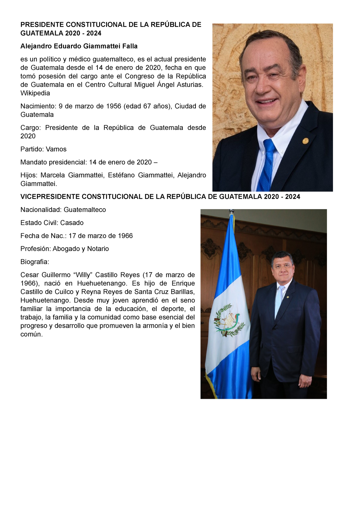 Presidente y Diputados 2023 PRESIDENTE CONSTITUCIONAL DE LA REPÚBLICA