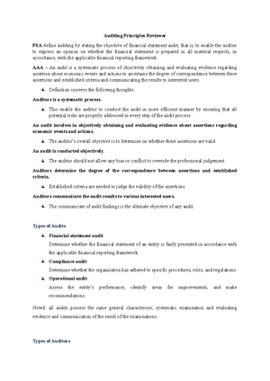 Auditing Theory: Chapter 1 Salosagcol Key Answers - CHAPTER 1: AUDIT ...