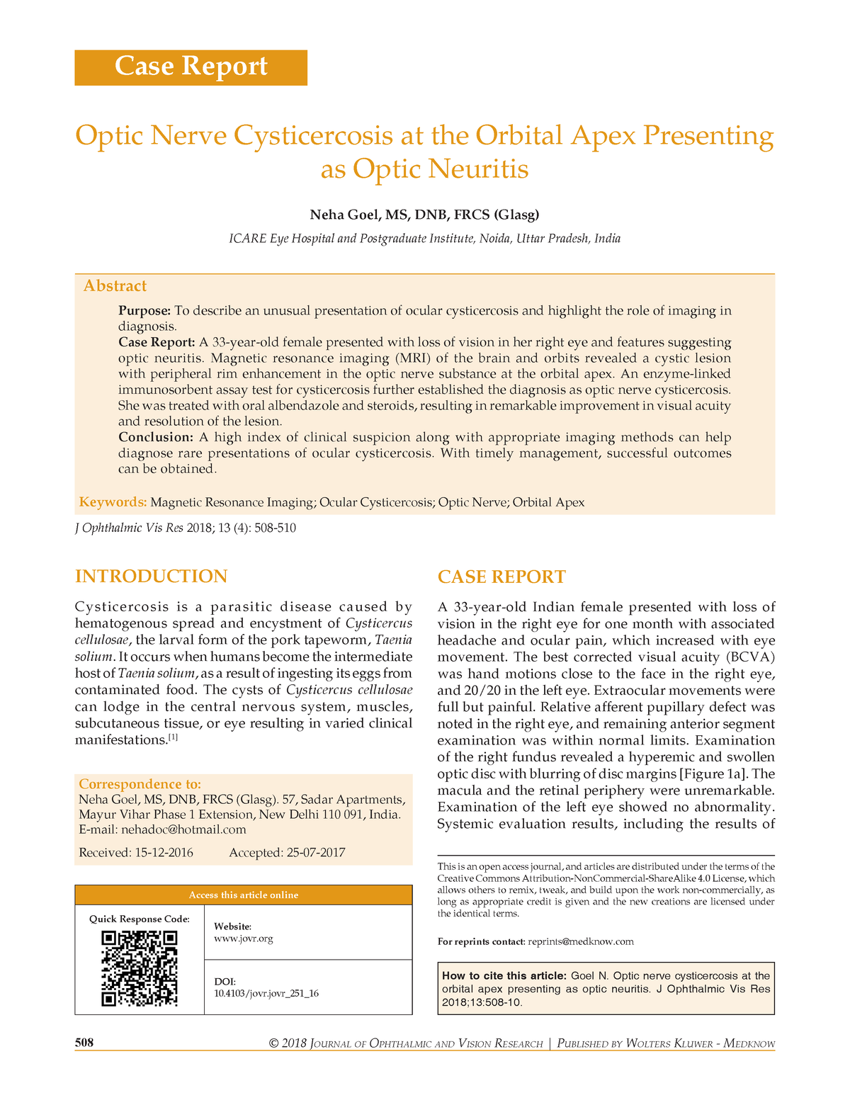 journal of ophthalmic and vision research