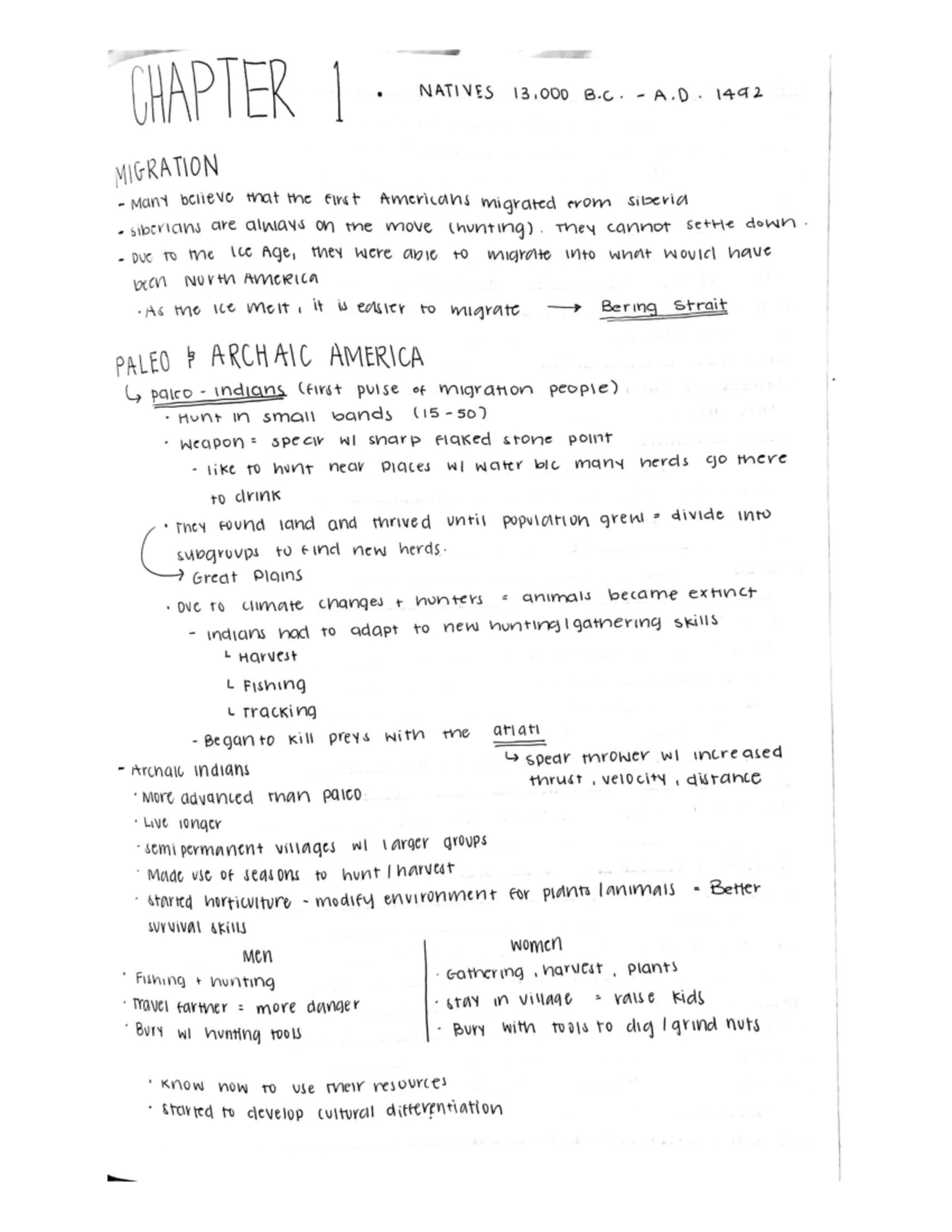 U.S History: Chapter 1 (1) - HIST 1301 - Studocu