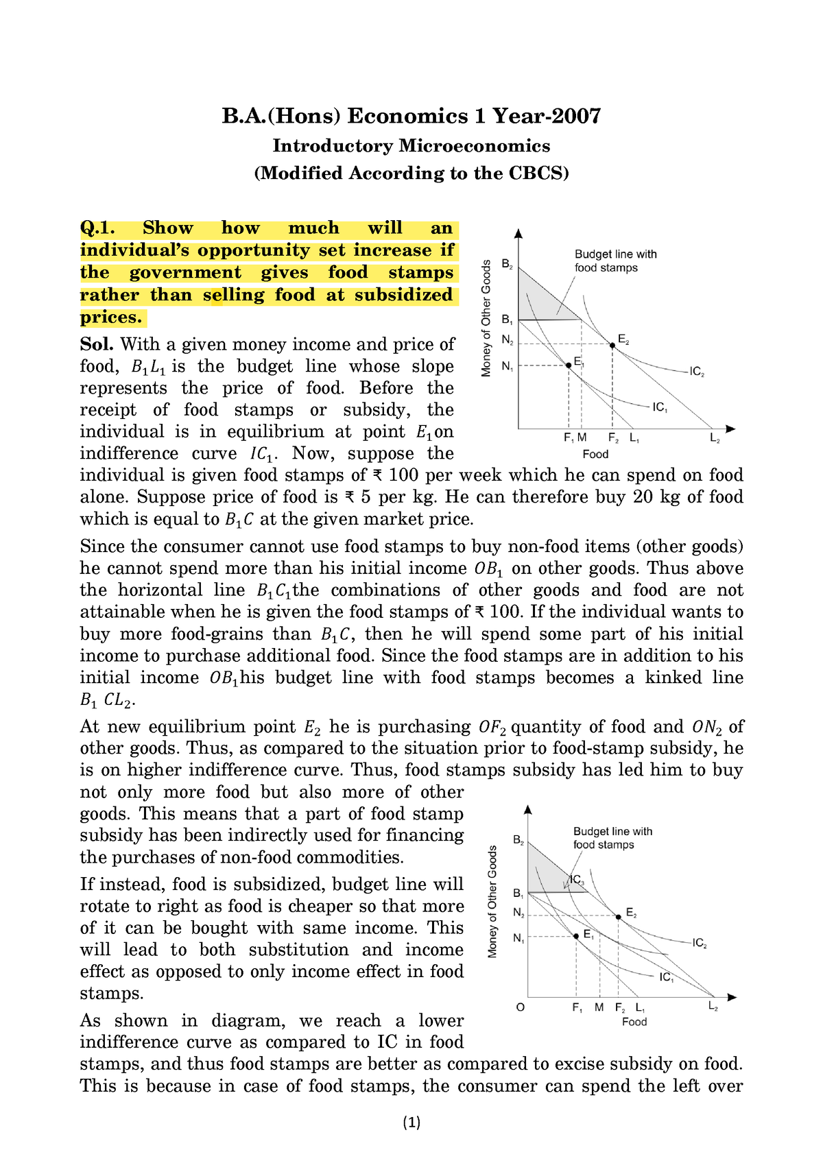 microeconomics term paper subjects