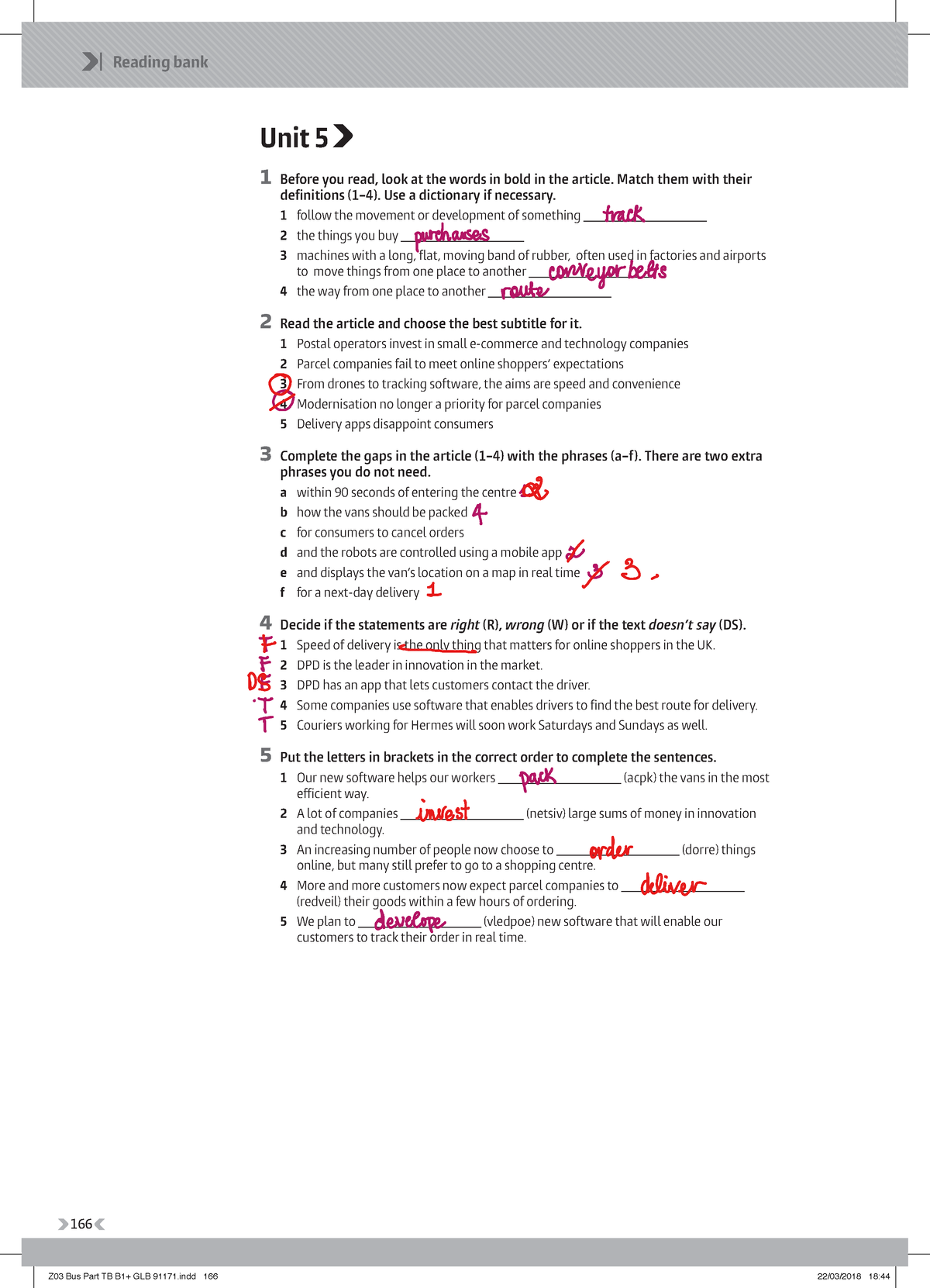 Bus Part B 1Reading Bank U 5 - English - Studocu