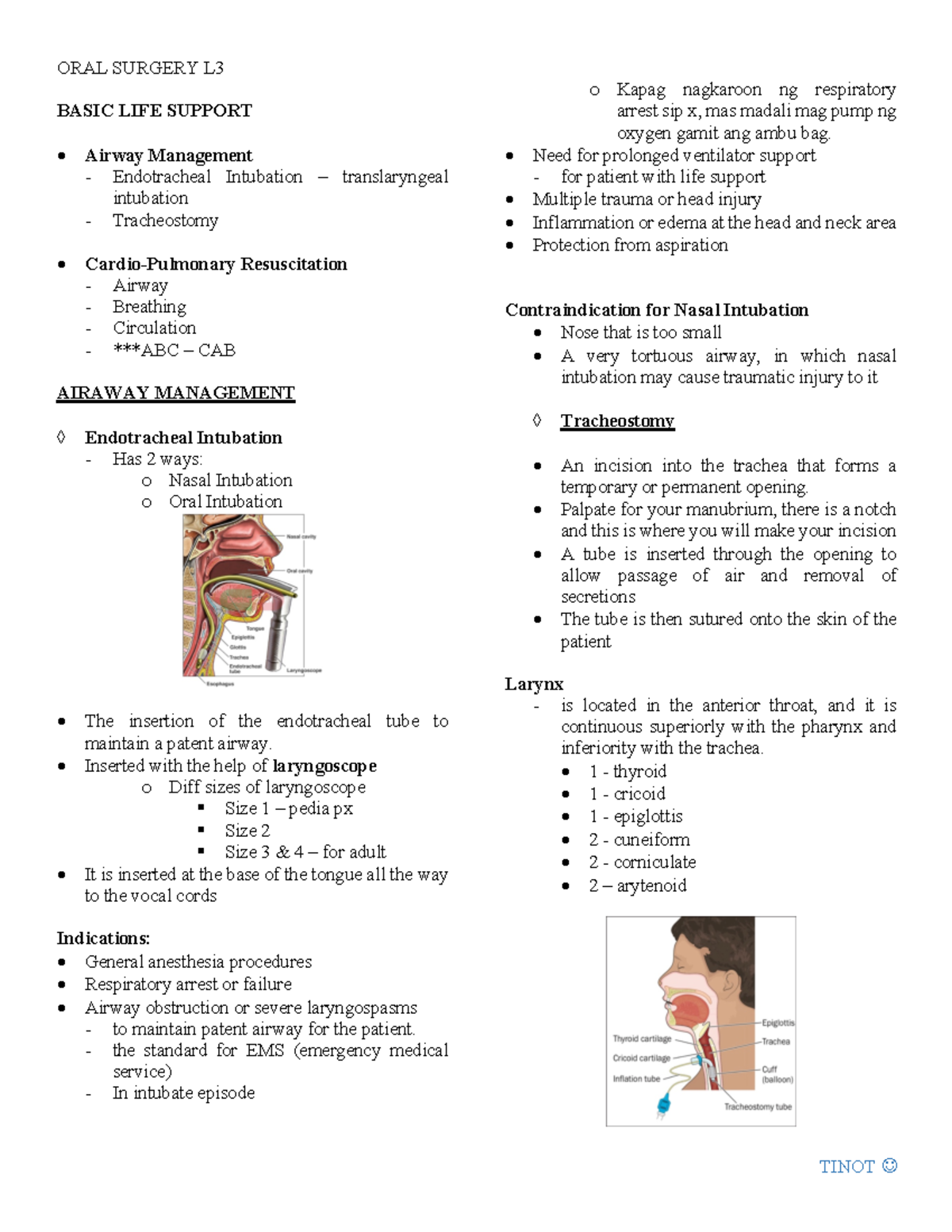 OS2 L3 - Basic Life Support - BASIC LIFE SUPPORT Airway Management ...