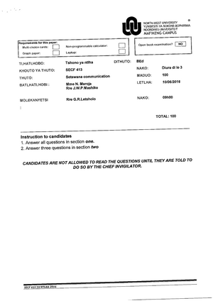 Exam June 2016, questions - secf413 - StuDocu