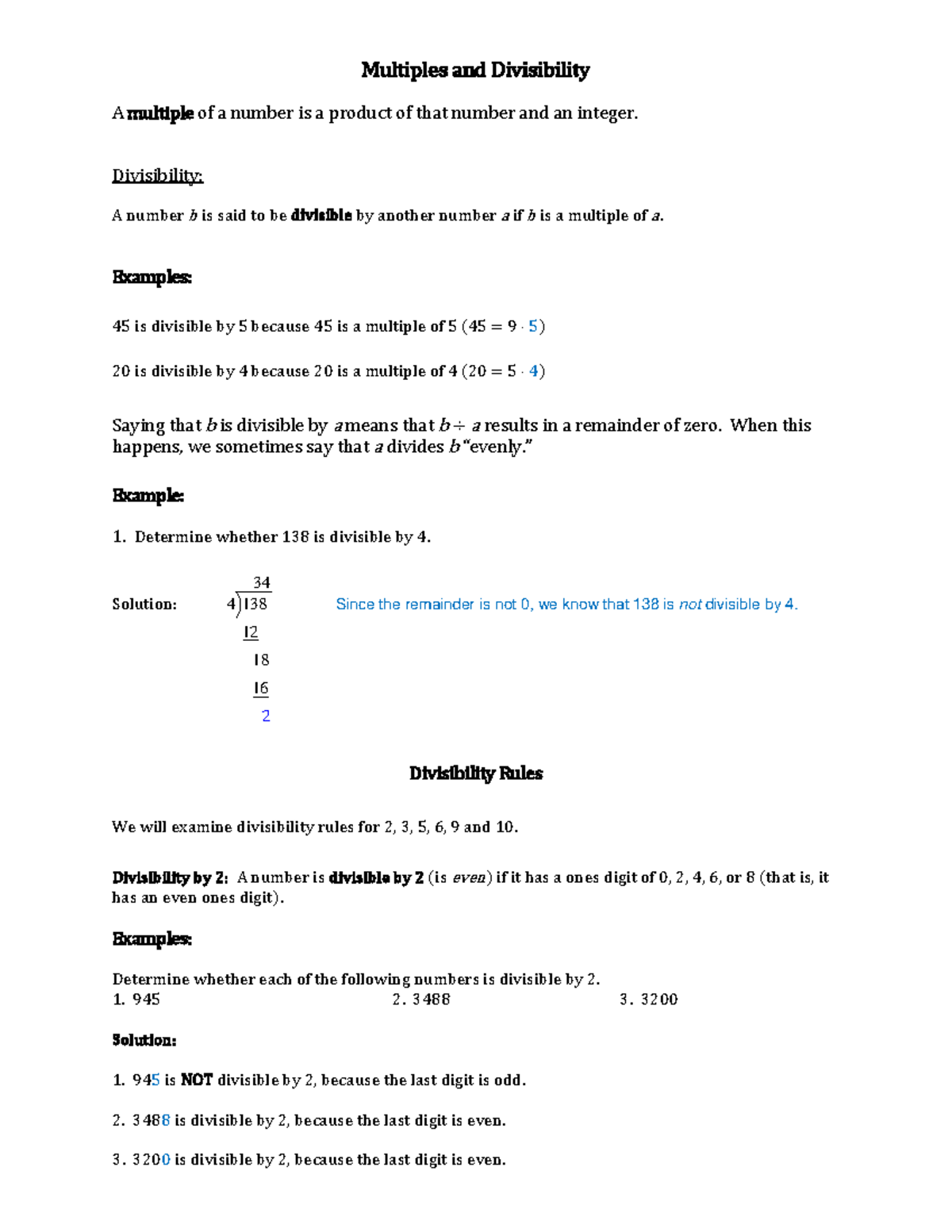 Multiples Divisibility Primes Multiples And Divisibility A Multiple 