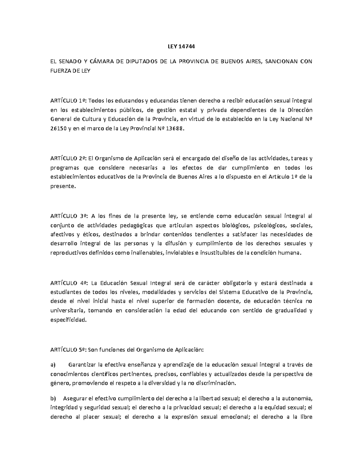 8 - Sxdasc - LEY 14744 EL SENADO Y CÁMARA DE DIPUTADOS DE LA PROVINCIA ...