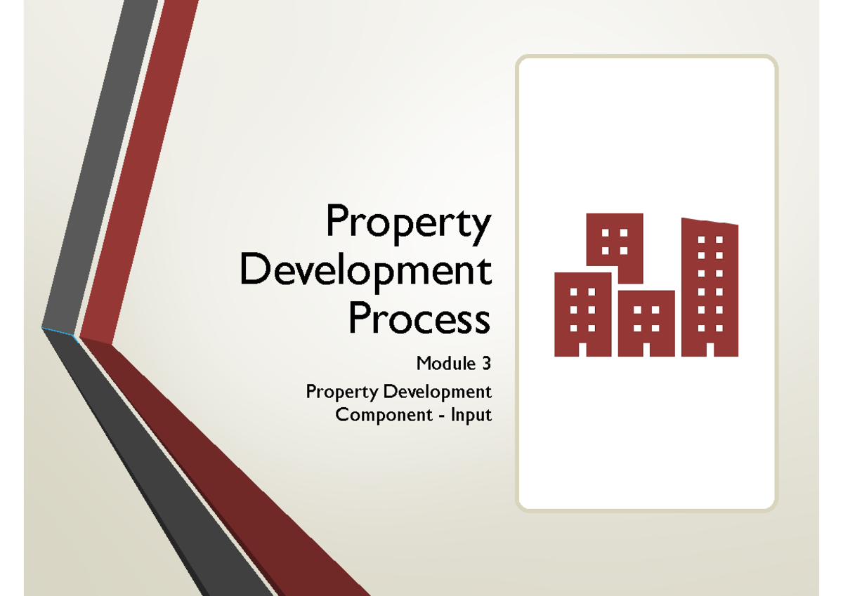 Module 3 Property Development Component Property Development