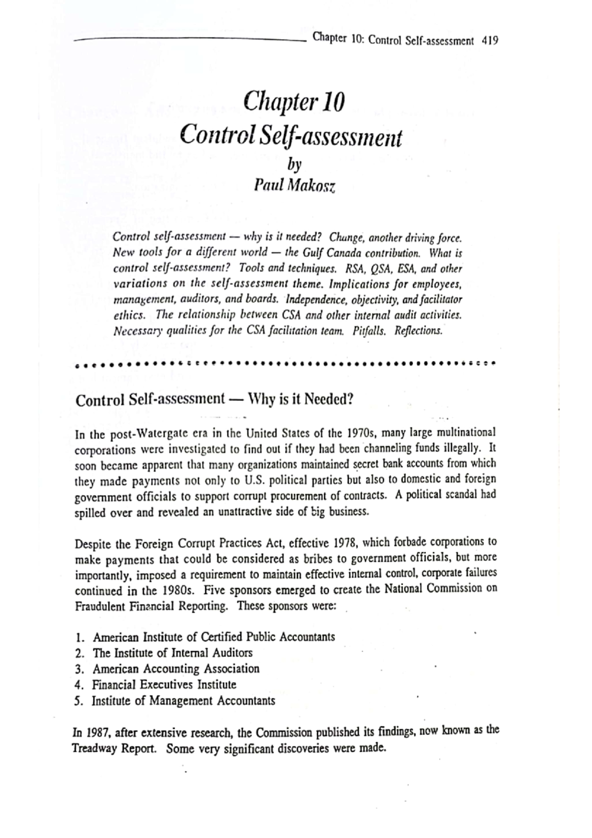 Sawyer's Internal Auditing Book 1 Part 2 Chapter 10 Accounting