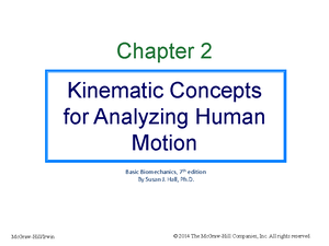 Lecture Notes, Lecture 1 - Basic Biomechanics Chapter 1 - Chapter 1 ...