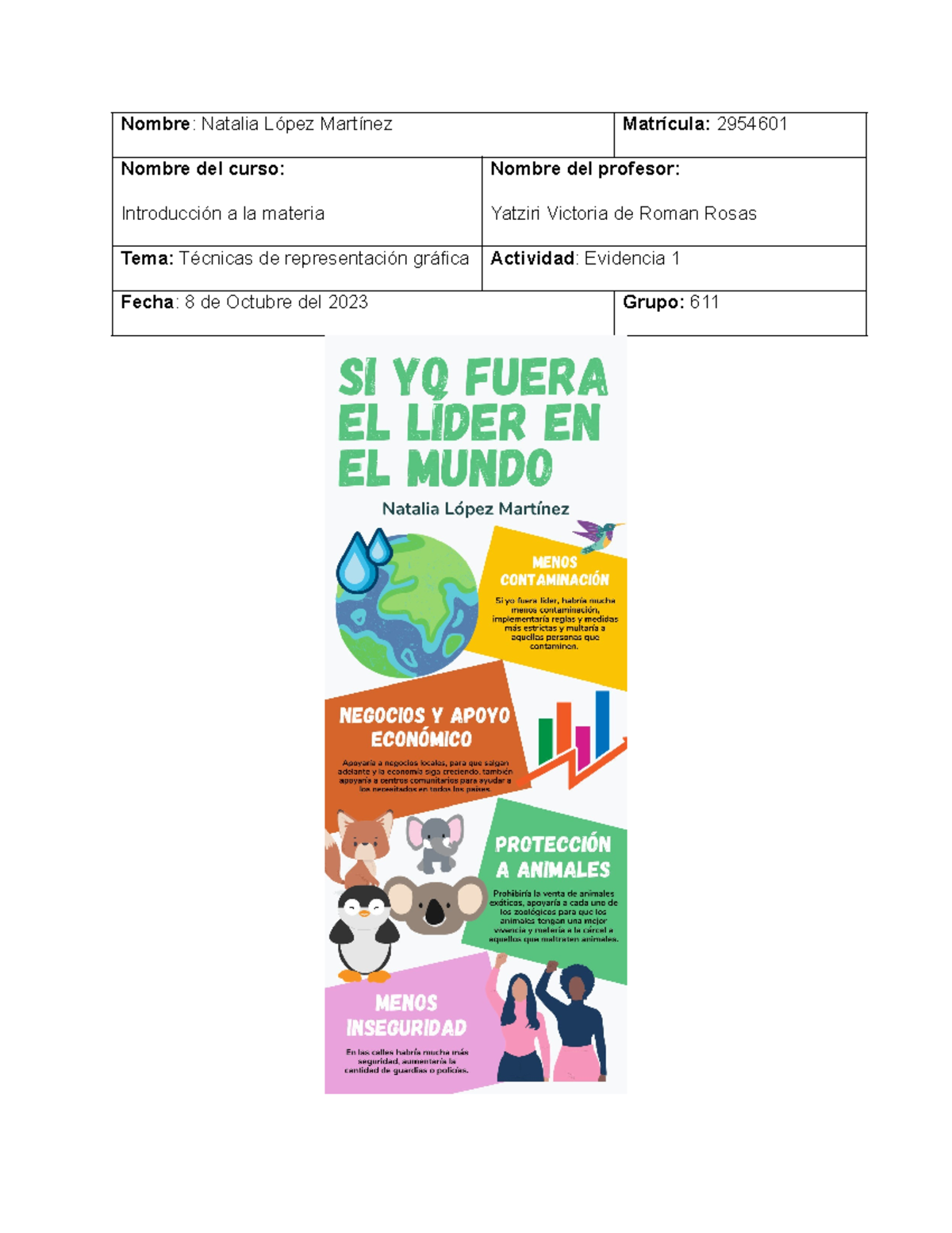 Evidencia 1 - Introduccion a la universidad - Nombre: Natalia López ...
