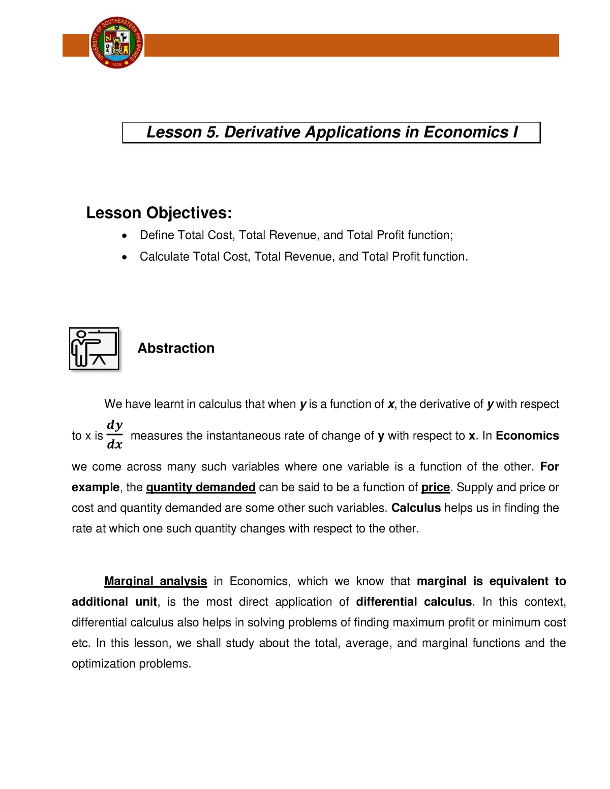 Lesson 5 Derivative Application In Economics Lesson 5 Derivative   Thumb 1200 1553 