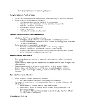 Child Parent Relationships Chapter 2 - Parenting Patterns and the ...