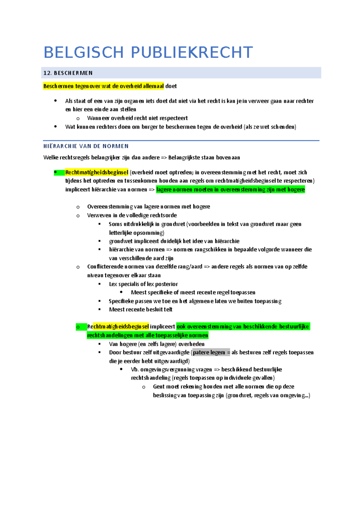 12. Beschermen - BELGISCH PUBLIEKRECHT 12. BESCHERMEN Beschermen ...