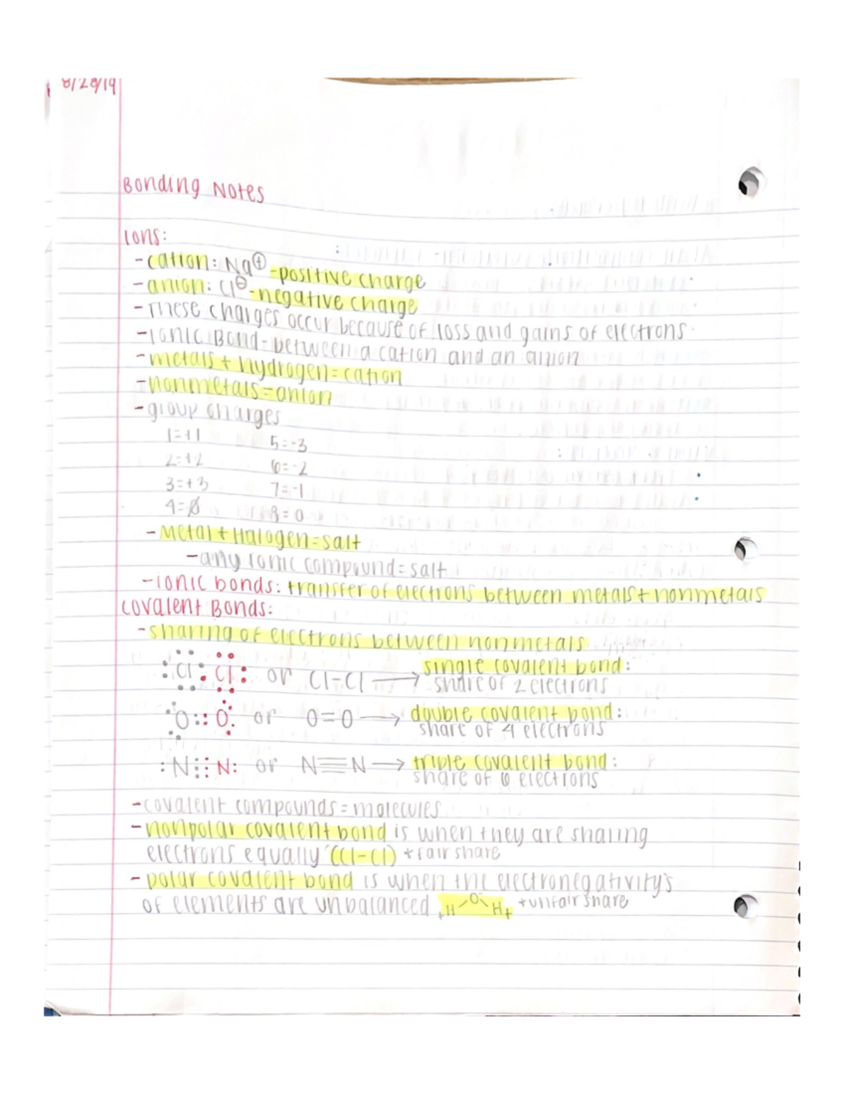 Bonding & macromolecule notes - BIOL 111 - Studocu