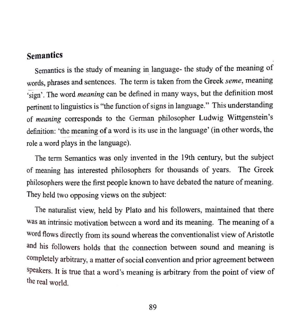 Semantics - ........ - Semantics Semantics is the study of meaning in ...