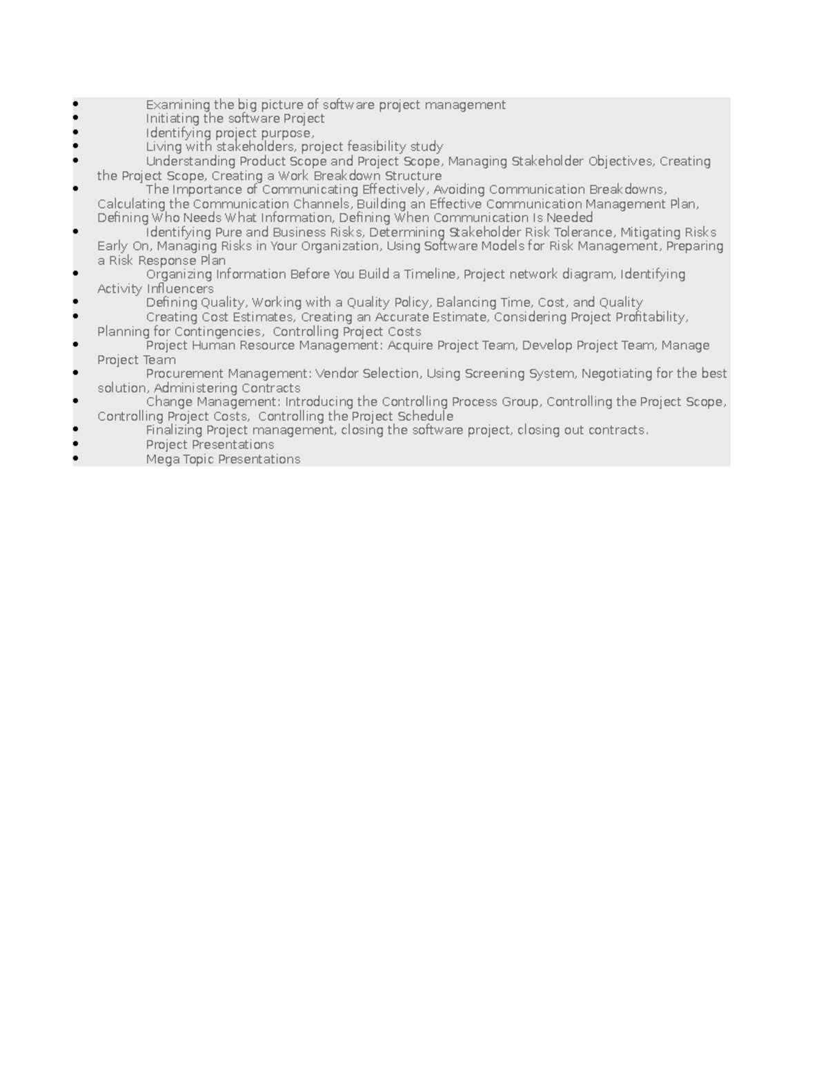 Software project management - Examining the big picture of software ...