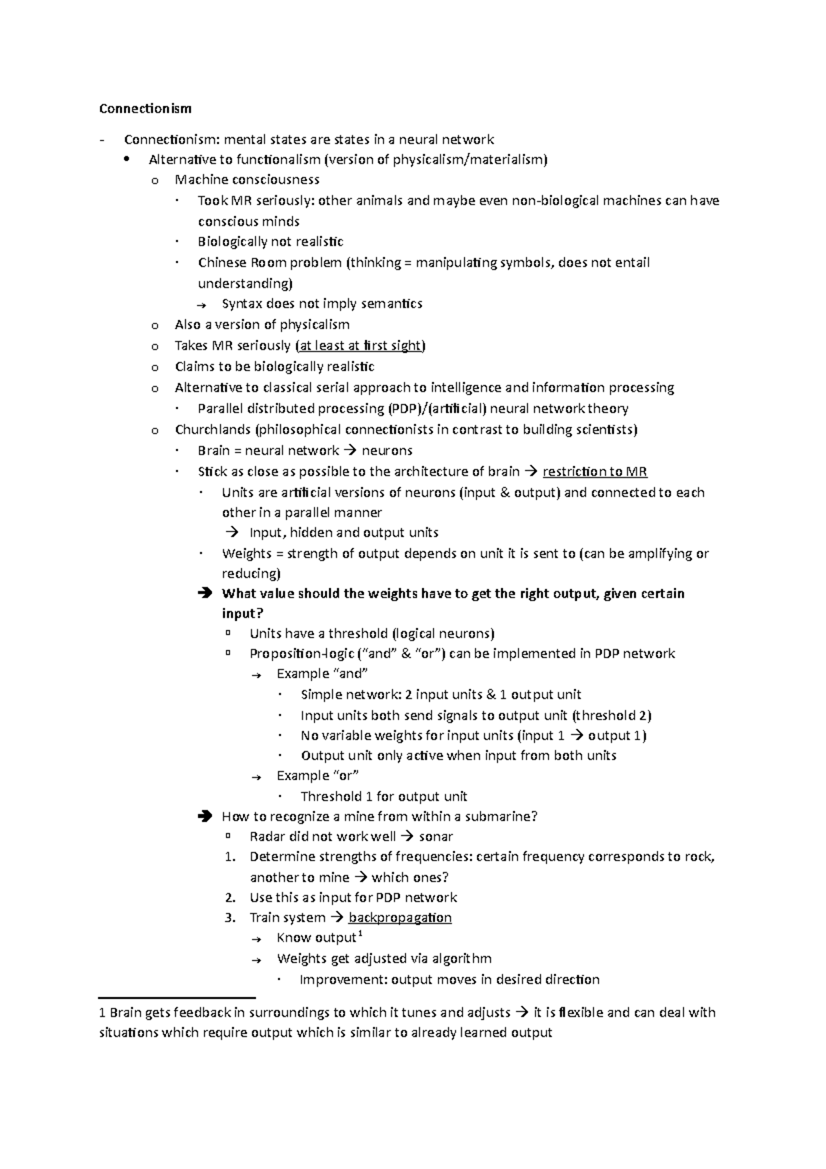 Connectionism - Connectionism Connectionism: mental states are states ...