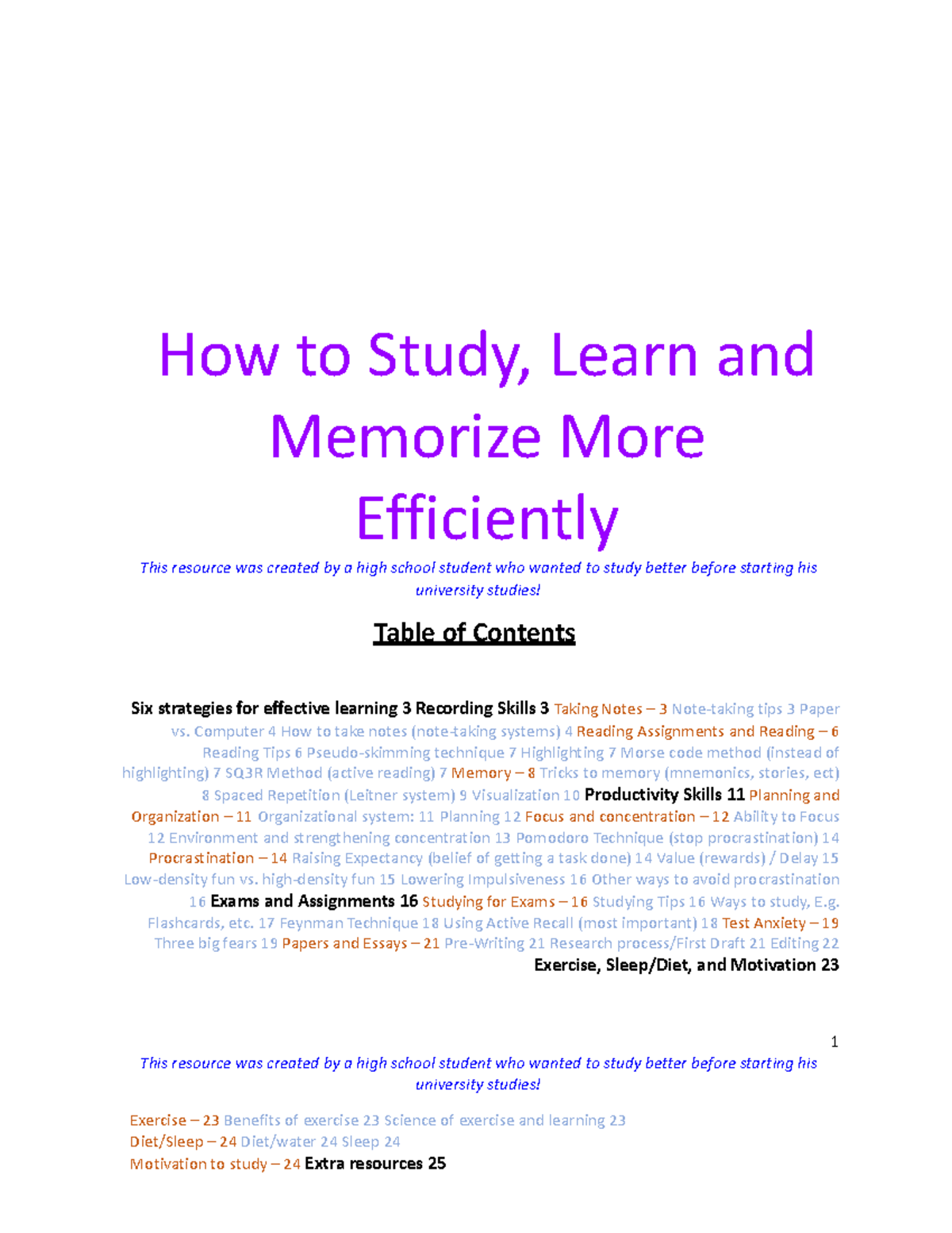 How to study more efficently - How to Study, Learn and Memorize More ...