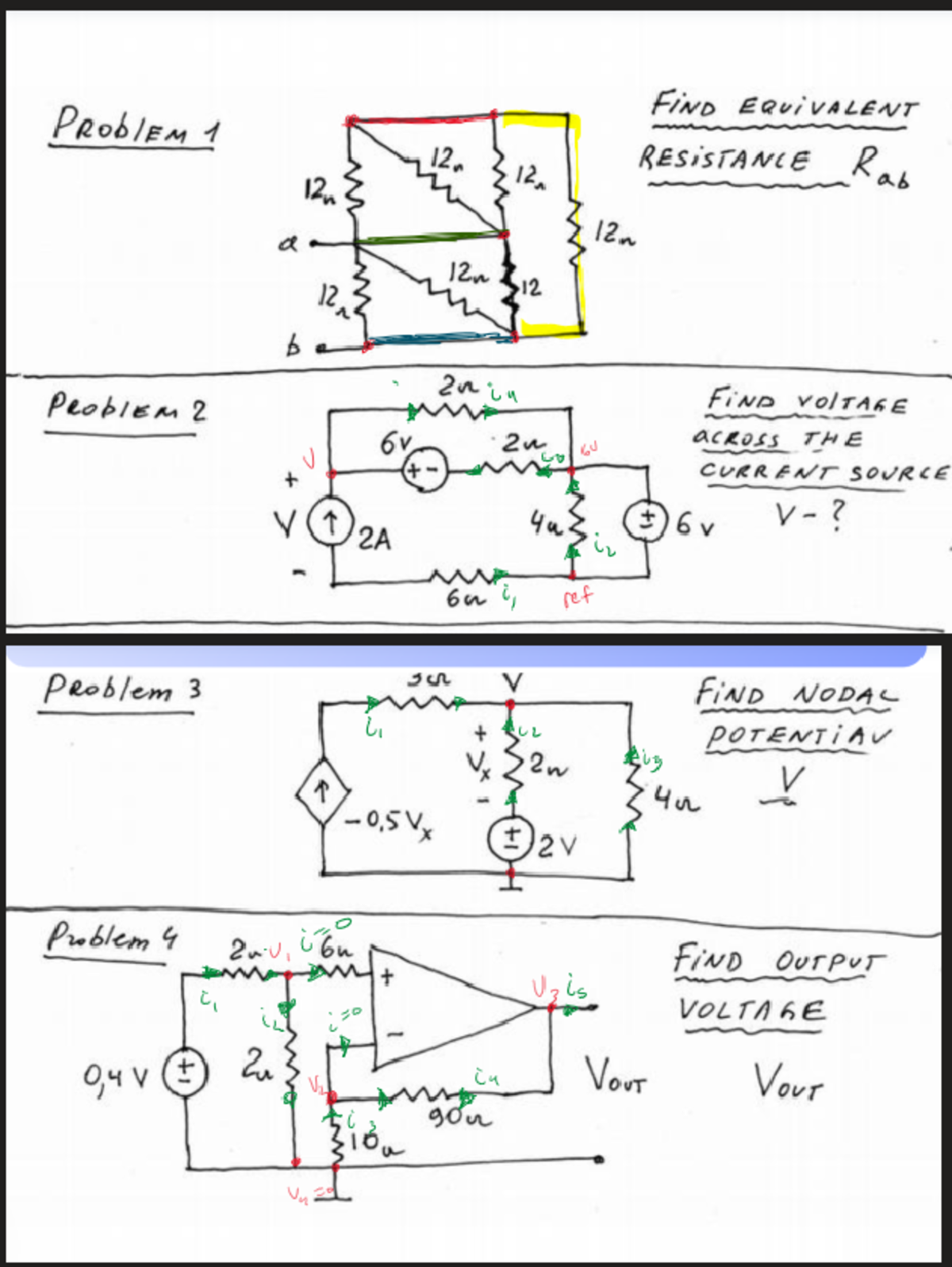 Midterm 1 practice - ESE 271 - FIND EQUIVALENT PROblEM 1 12n 12 ...