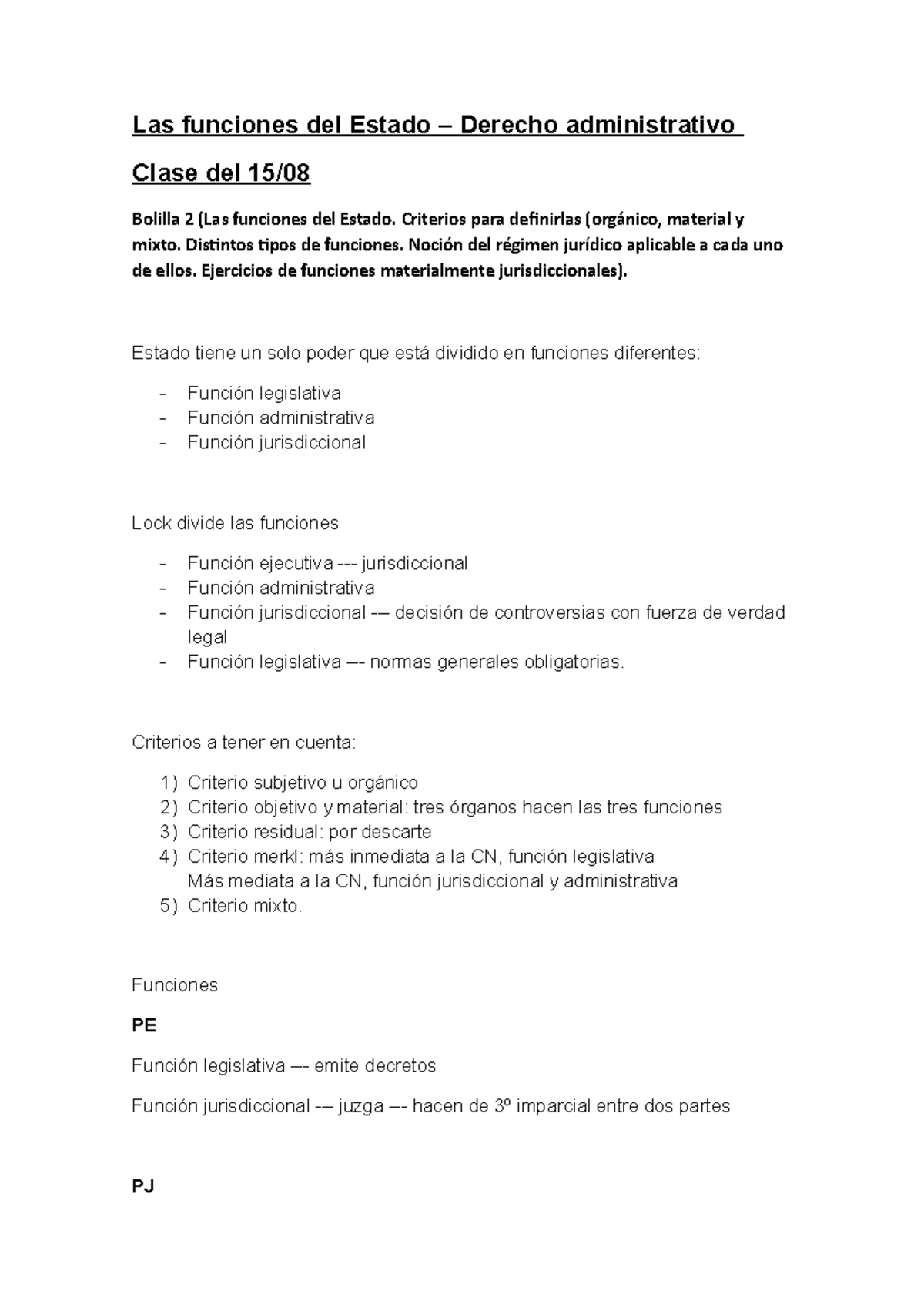 Las Funciones Del Estado Derecho Administrativo Las Funciones Del