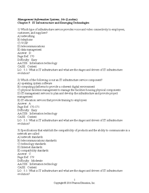 Chapter 1 - Test Bank - Management Information Systems, 14e (Laudon ...