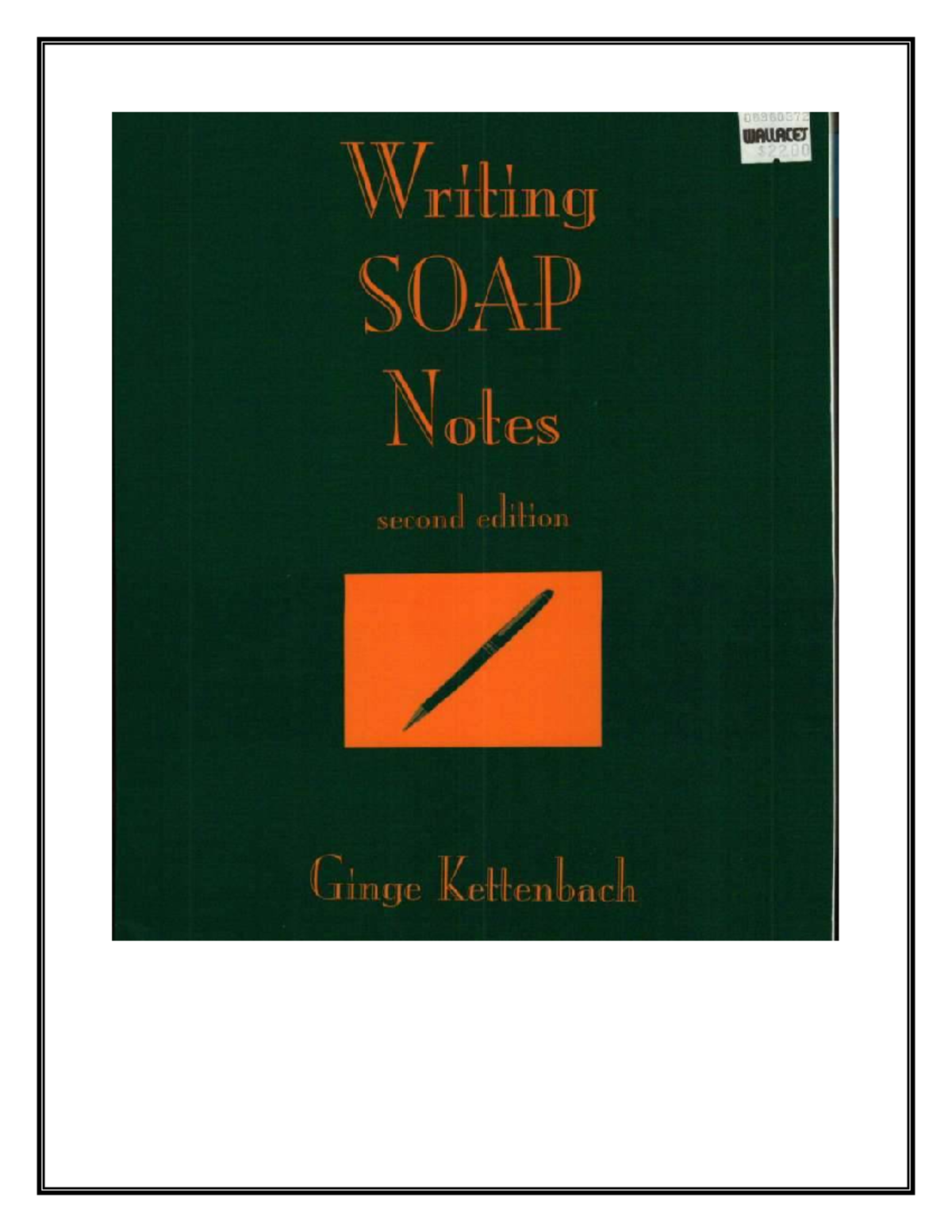Writing SOAP Notes , Ginge Kettenbach. 2nd Ed Physical Therapy Studocu