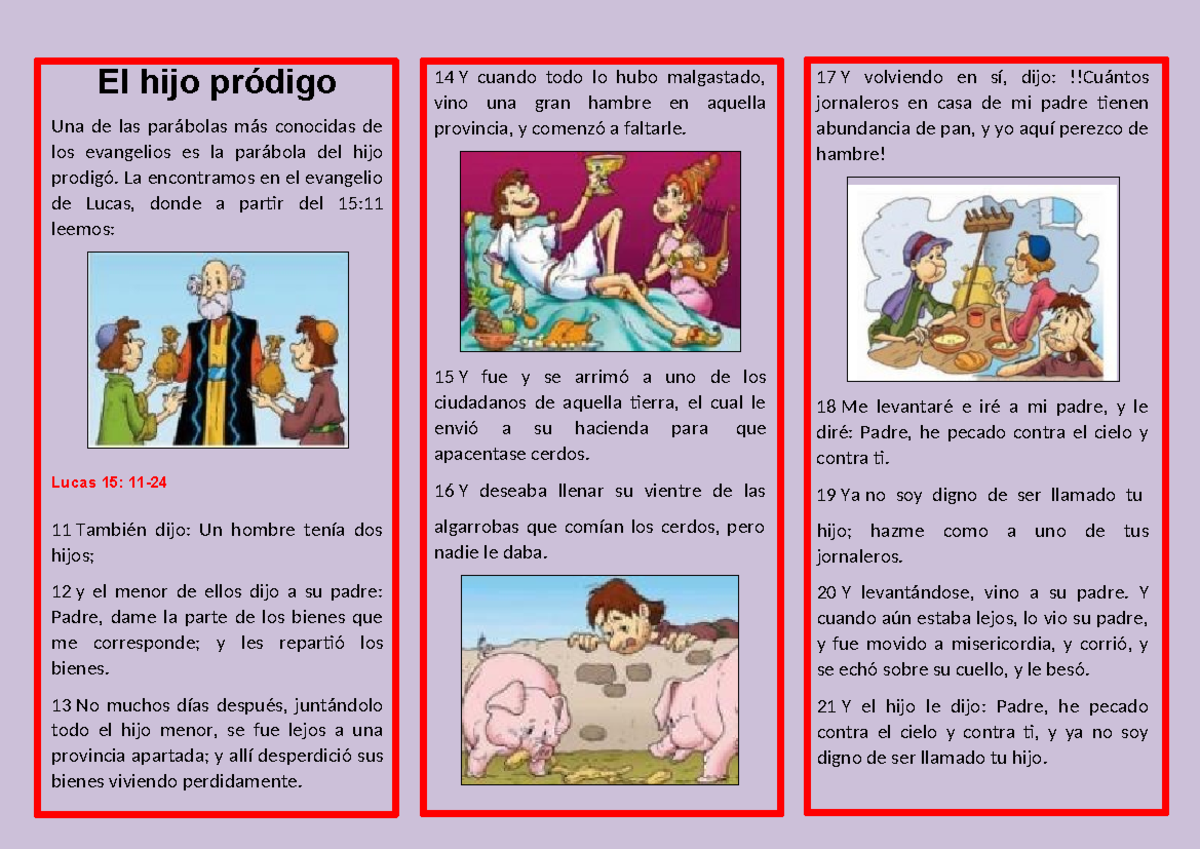 EL HIJO Prodigo - El hijo pródigo Una de las parábolas más conocidas de
