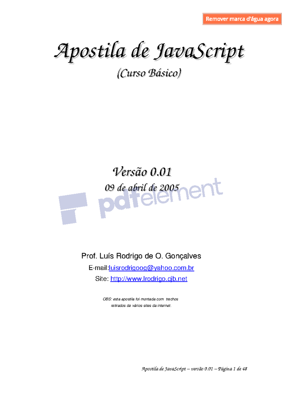 Apostila-javascript.2005 - Apostila de JavaScriptApostila de JavaScript ...