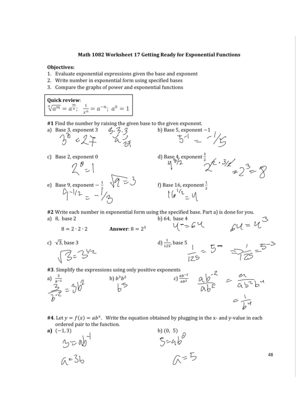 Document - Practice worksheets from the class - MATH 1081 - Cal State ...