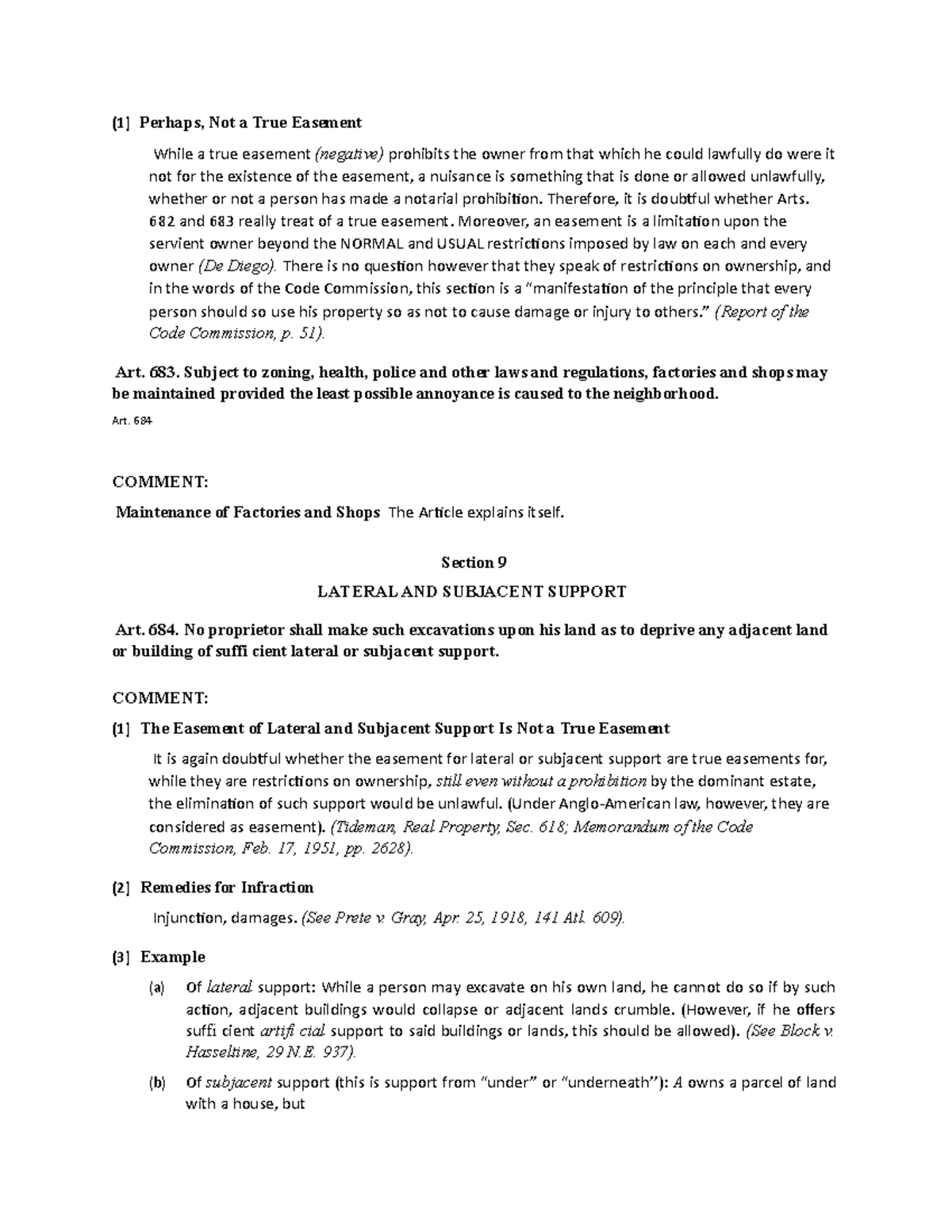 Property Law M177 - (1) Perhaps, Not A True Easement While A True ...